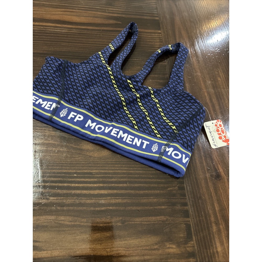Free People FP Movement NWT New Never Better Logo Square Neck Sports Bra Small